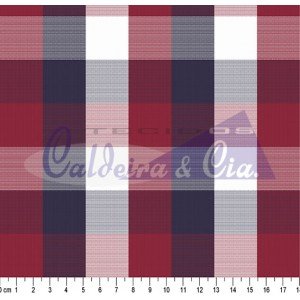 Xadrez Buffalo cor 02 (Vermelho/Marinho)